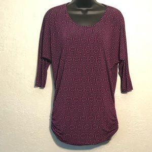41 HAWTHORN geometric 3/4 sleeves shirt bl…